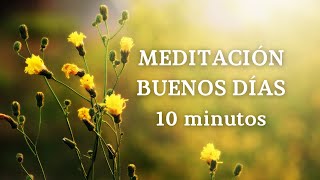 ☀️ Meditación Guiada 10 minutos para EMPEZAR EL DÍA  Comienza el día con OPTIMISMO ☀️ [upl. by Ardnohs56]