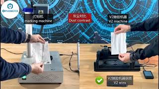 Marking Machine vs Glue Removal Machine Dust and glass contrast [upl. by Doomham311]