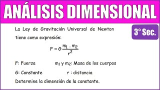 La Ley de Gravitación Universal de Newton tiene como expresión  ANÁLISIS DIMENSIONAL [upl. by Suivatal194]