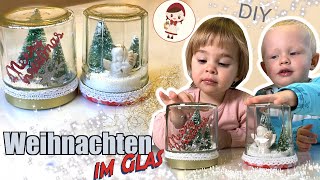 🎄Weihnachten im Glas selber machen  Tischdeko Weihnachten  DIY für Kinder ganz einfach [upl. by Namharludba385]