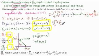 Surface Integral over Oriented Triangle Flux  Ex1 [upl. by Caron]