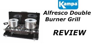 Kampa Alfresco Double Burner amp Grill Camping Cooker [upl. by Arlin]