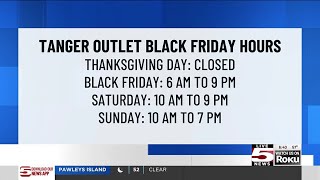 VIDEO N Charleston Tanger Outlets announces upcoming holiday and Black Friday hours [upl. by Wildee]