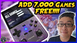 Budget Retro Handheld Under 50  Kinhank K36 Review  How to Add 7000 Games FREE [upl. by Hoehne870]