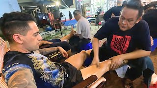 Malaysian FINAL BOSS Gives the Best Street Massage Reflexology ASMR x Sham [upl. by Ynnos15]