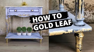 How to Gold Leaf amp Dry Brush Chalk Paint [upl. by Aramot751]