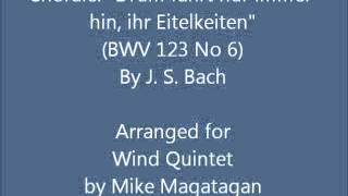 Chorale quotDrum fahrt nur immer hin ihr Eitelkeitenquot BWV 123 No 6 for Wind Quintet [upl. by Ainos779]