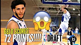 LiAngelo Ball SCORES 72 POINTS amp DECLARES FOR NBA DRAFT In Lithuania [upl. by Nylsirhc967]