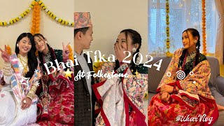 Bhai tika 2024 at folkestone  UK ma pahilo tihar 🥹  tiharvlog [upl. by Budde737]