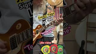 Playing 1995 Jimmy Page Signature Model Les Paul Ten Years Gone Riff [upl. by Lesig]