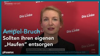 Die Linke Parteipressekonferenz mit Ines Schwerdtner amp Jan van Aken zu aktuellen Themen  111124 [upl. by Ahsitaf]