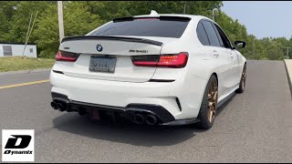 BMW M340I CTS Turbo Downpipe  AWE Touring Exhaust DME Unlock and BM3 Stage 2 [upl. by Schwing]