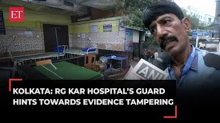 Kolkata doctor murder case RG Kar Hospital’s guard hints towards evidence tampering [upl. by Lerrad198]