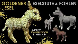 Schleich ® Goldener Esel  Limitierte Sonderedition  Esel Stute amp Fohlen  Review Special [upl. by Alletneuq284]