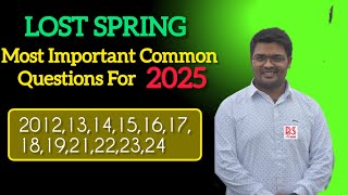 Lost Spring Most Important Common Questions For Exam 2025 LostSpringClass12AhsecCommonQuestions2025 [upl. by Enyaw]