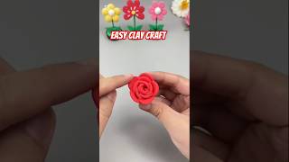 Rose flower made of clay shortvideo diy viralsong craft clayvideos roseflowers viralsong [upl. by Octavius]