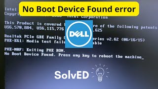 How to fix quotNo boot device found Press any key to reboot the machinequot  Dell Laptop Issue [upl. by Atcliffe]