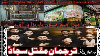 Tarjuman E Maqtal E Sajjad Rabba Mera Asghar Menu Yaad Bara Hun avay Muqam E Ali Asghar Karbala [upl. by Yajet682]