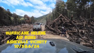 Hurricane Helene Aid Runs  Outside Asheville NC [upl. by Ahsenav]