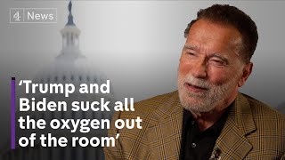 Arnold Schwarzenegger on selfhelp the IsraelGaza war and why hed be a good US president [upl. by Airdnna]