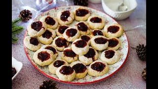 Biscotti alla marmellata o confettura facili veloci super deliziosi senza tagliabiscotti [upl. by Hearsh]