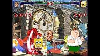 Mugen Battle 1100 Team Obama VS Team PNG Sponge [upl. by Larry190]