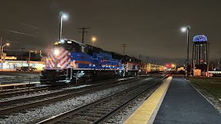 Metra 506 SD70MACH with K5LLA leads NCS 117 at Elmwood Park 113023 [upl. by Ellertnom]