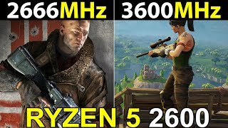 2666MHz vs 3600MHz RAM Test in 8 Games  Ryzen 5 2600 [upl. by Teyut]