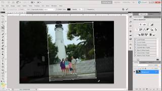 Crop and Rotate Images in Photoshop [upl. by Atteyek368]