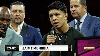 MUNGUIA HABLA POR PRIMERA VEZ DE LA DERROTA ANTE CANELO  De La Hoya lo defiende [upl. by Amoakuh545]