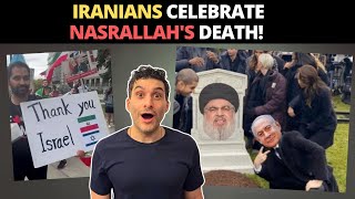 Iranians Celebrate Nasrallahs Death [upl. by Clarabelle]