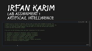 Shortest Path Between Cities Using BFS in Python  Graph Algorithm Tutorial artificialintelligence [upl. by Zindman701]