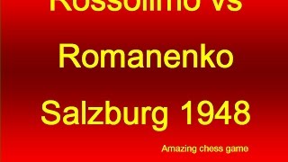 Rossolimo vs Romanenko  Salzburg 1948 [upl. by Joell]