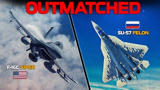 Supremely Outmatched  F16C Viper Vs Su57  Digital Combat Simulator  DCS [upl. by Ellehcen693]