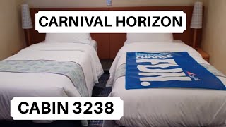 Carnival Horizon Cabin 3238 Category 4C  Interior Stateroom [upl. by Leihcey]