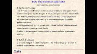 parte 2 6 la protezione antincendio segnaletica di sicurezza [upl. by Yraillih]