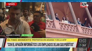 🔴 PROTESTA EN ADUANA Y EN LA AFIP [upl. by Otrebogad639]