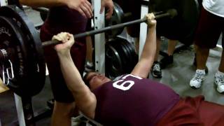 Linemen 205 lb Bench Press Reps 62210mp4 [upl. by Nanreh]