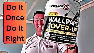 How to paint over wallpaper  use Zinsser Cover up 3 in 1 [upl. by Seko447]