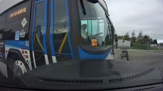 Dramatic video of VTA bus crash car driver asks why his fault [upl. by Anhoj]