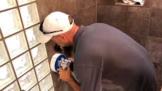 Hard Water Removal  Marble Shower Polishing Refinishing amp Restoration  FloorCarecom Tucson AZ [upl. by Fricke]