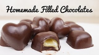 Homemade Filled Chocolates  Filled Chocolates recipe  Easy Valentines Day dessert [upl. by Scuram]