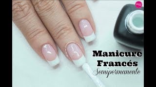 Francés semipermanente para principiantes  Gel polish french Manicure [upl. by Kalk]