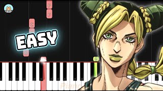 JoJo Part 6 Stone Ocean  quotJolynes Themequot Trailer Ver  EASY Piano Tutorial amp Sheet Music [upl. by Aiclef426]