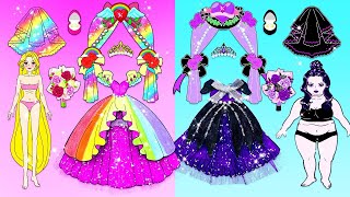 DIY Ideas for Dolls  Vestidos de noiva finos Rapunzel VS gordos Raquelle  LOL Surprise DIYs [upl. by Friederike]