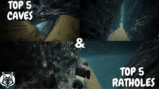 ARKLOST ISLANDTOP 5 UNDERWATER CAVES amp TOP 5 UNDERWATER RATHOLES [upl. by Airotkciv]