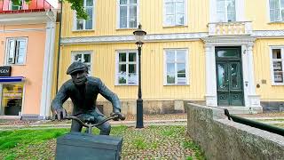 Lidköping Sweden walk around and look at old houses 4k [upl. by Layap]