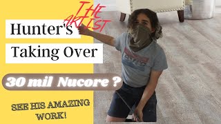 NUCORE VINYL FLOORING REVIEW PLUS AMAZING CUSTOM STAIRS amp TRIM BY MY SON HUNTER DIY TIPS BEGINNERS [upl. by Attenat]