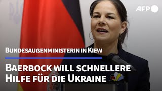 Baerbock kritisiert quotZaudern und Zögernquot bei Unterstützung der Ukraine  AFP [upl. by Anegue]