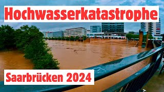 JAHRHUNDERT  HOCHWASSER in Deutschland Walking Tour durch das Hochwassergebiet in Saarbrücken 53K [upl. by Htiekram]